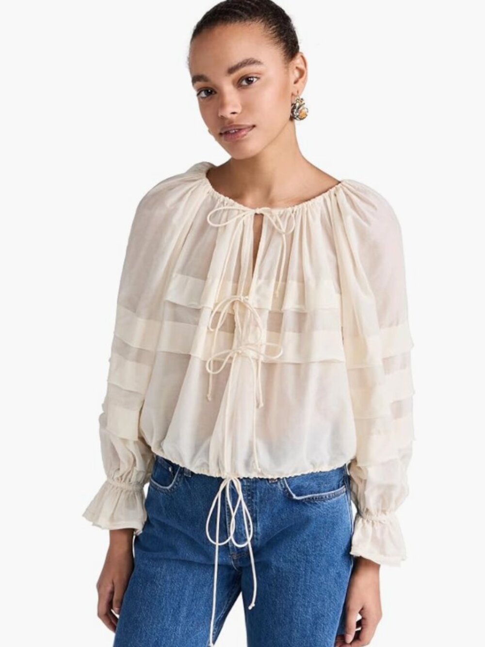 Ulla Johnson Cora boho voile blouse - Size 00